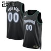 Canotte Bambino Minnesota Timberwolves Personalizzate Nike 2025-26 Classic Edition Nero Swingman